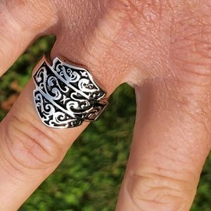 Harley-Davidson Silver Black Women's Ring